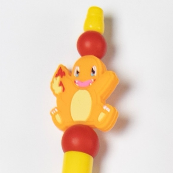 Pokémon Charmander Custom Made Silicone Beaded Pen - Picture 2 of 2